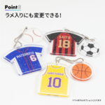 写真を送るだけ オリジナルユニフォームアクリルキーホルダー 5cm×5cm