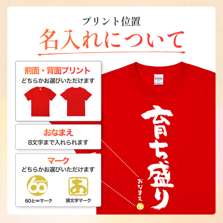 育ち盛り - 還暦祝い名入れおもしろTシャツ