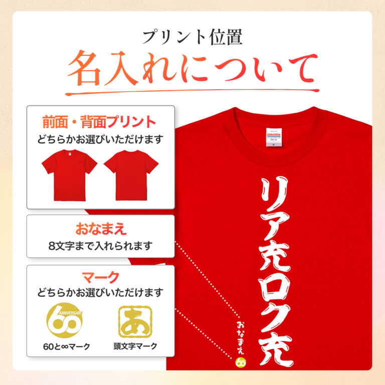 リア充ロク充 - 還暦祝い名入れおもしろTシャツ